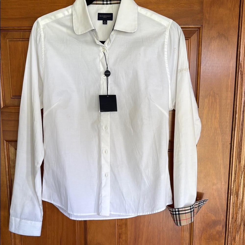 Burberry Golf White Cotton Shirt (M)